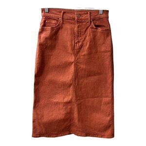Mother Women’s Rust Colored Pencil Denim Skirt Size Small Made In USA